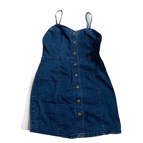 Denim&Co Dresses & Skirts - Mini Denim Dress button down